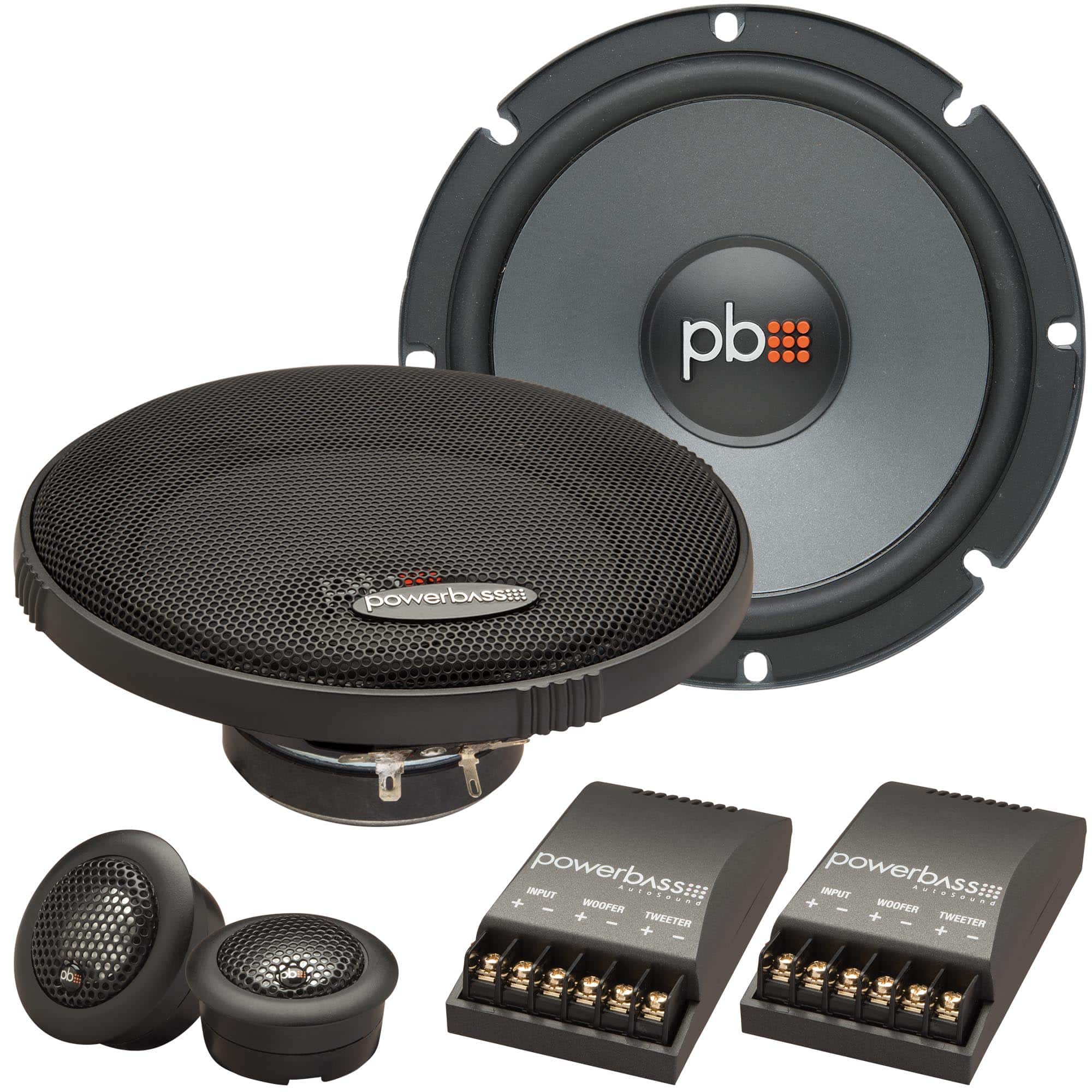 Powerbass - OE-6C - 6.5" Component Speaker System - 2-Ohm - Pair - Black/Gray