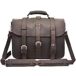 Steel Horse Leather - The Gustav | Vintage Leather Messenger - Dark brown