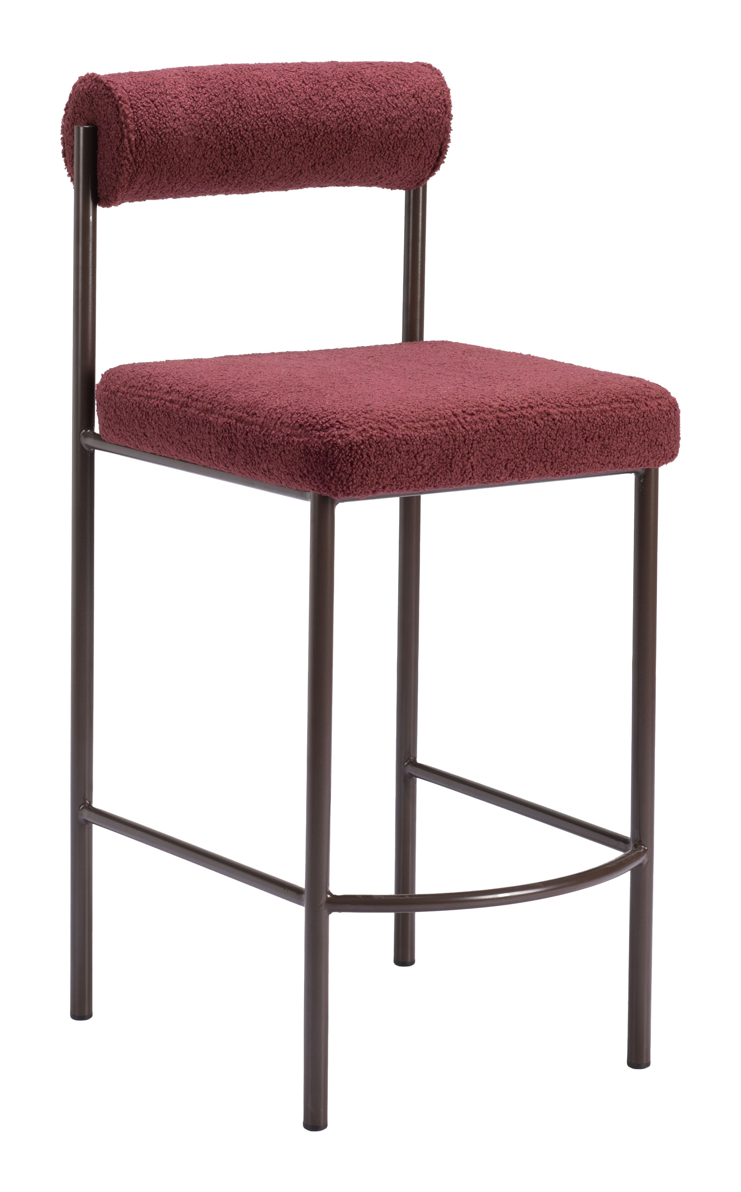 Hivvago - Livorno Counter Stool (Set of 2) - Red & Bronze