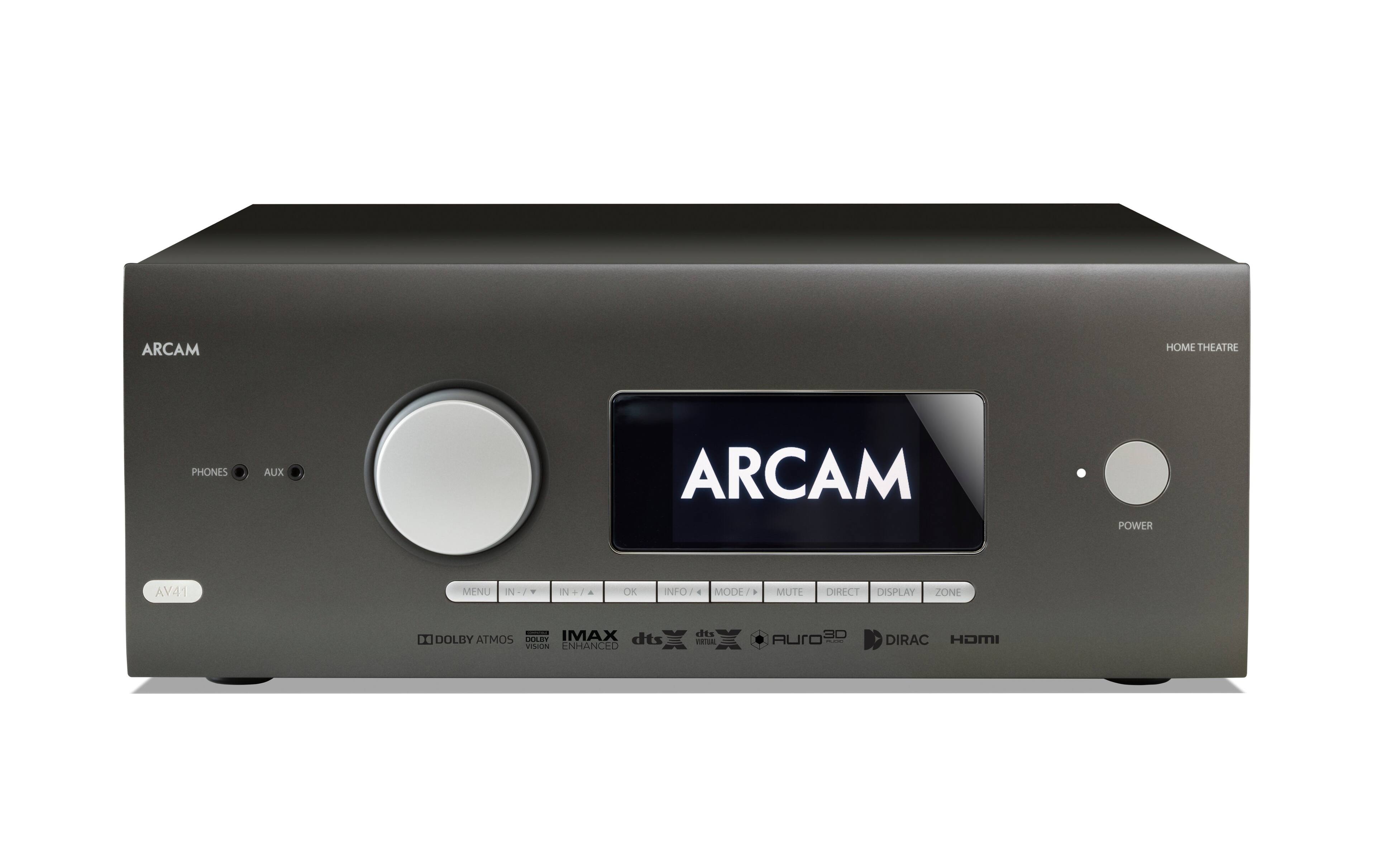 Angle. Arcam - AV41 9.1.6-Ch. With Google Cast 8K Ultra HD HDR Compatible A/V Home Theater Preamplifier Processor - Gray.