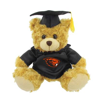 Front. Jardine - Oregon State Beavers Graduation Bear Plush - Oatmeal.