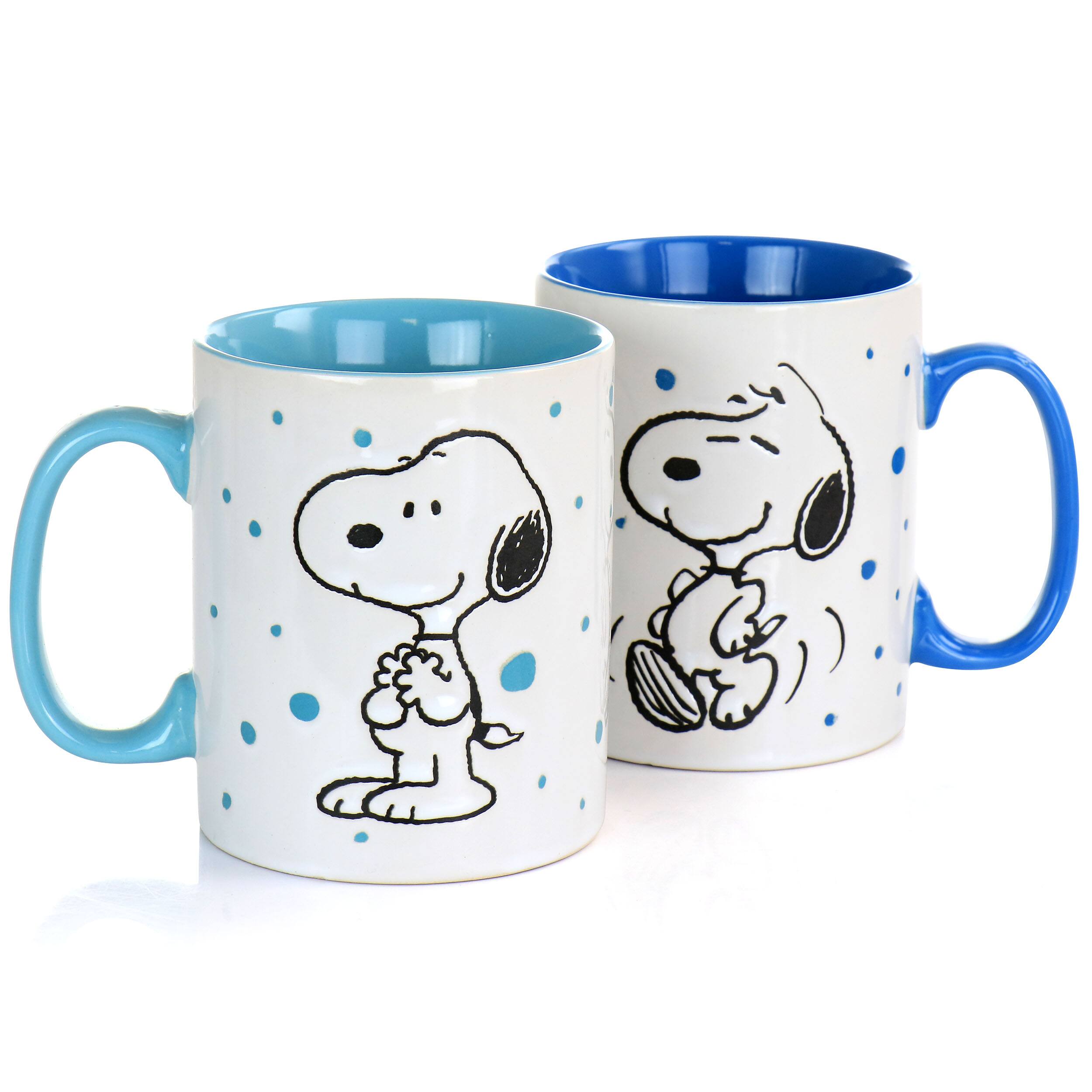 Alt View 2. Gibson - Gibson Peanuts Freckled Joy 15oz Stoneware 4 Piece Mug Set in Assorted Designs - Assorted.