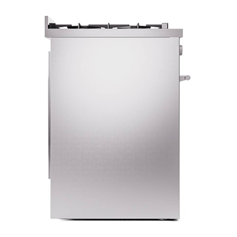 Alt View 3. ILVE - ILVE Professional Plus II Series 30 in. Dual Fuel Range with 5 Sealed Burners (Natural Gas, Satin Trim) - Stainless Steel.