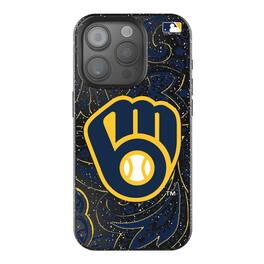 Keyscaper - MLB - Milwaukee Brewers - Paisley Bling iPhone Case - 16 - Black
