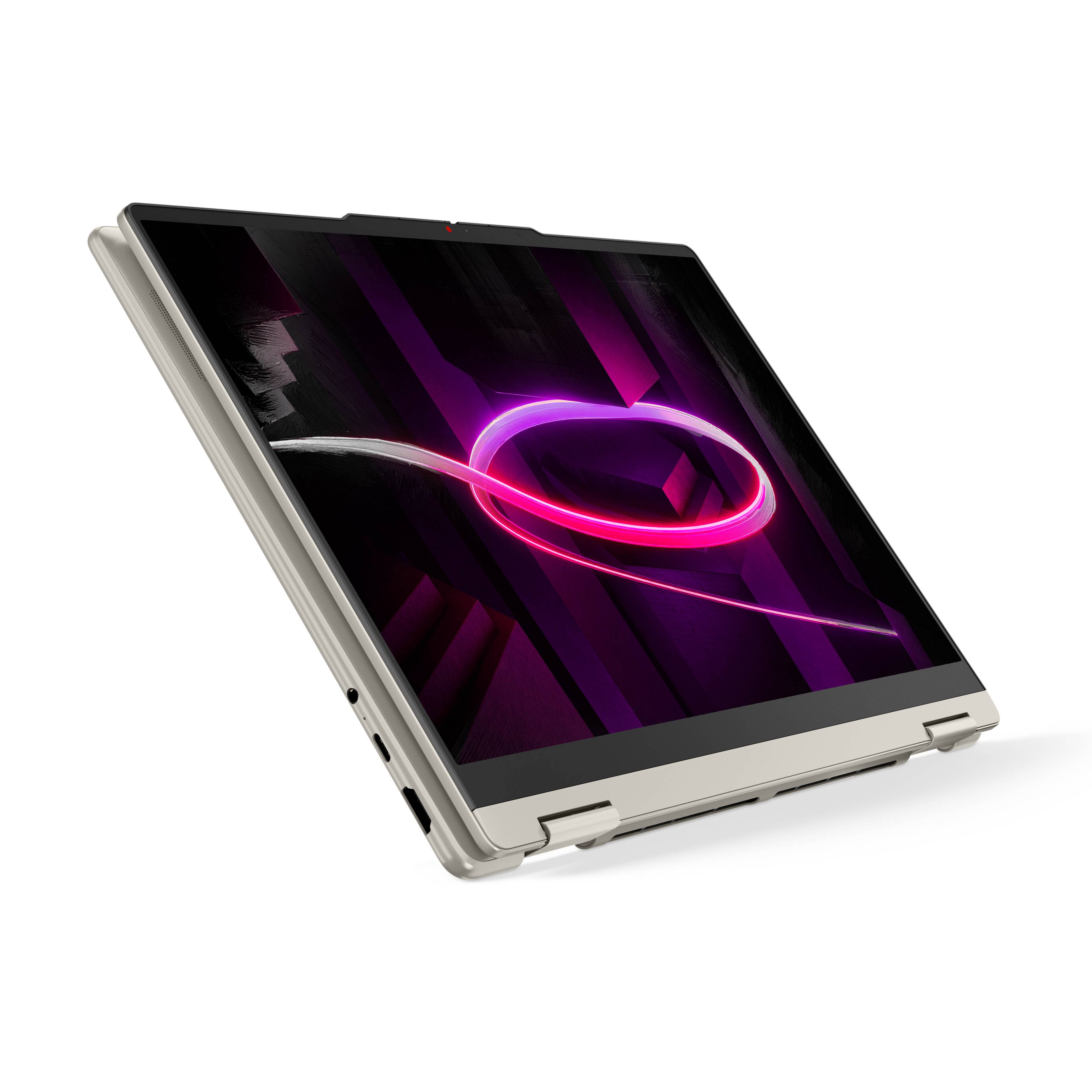 Alt View 14. Lenovo - Yoga 7a 2-in-1 - Copilot+ PC - 14" 2K OLED Touchscreen Laptop - AMD Ryzen AI 5 430 2026- 16GB Memory - 512GB SSD - Seashell.