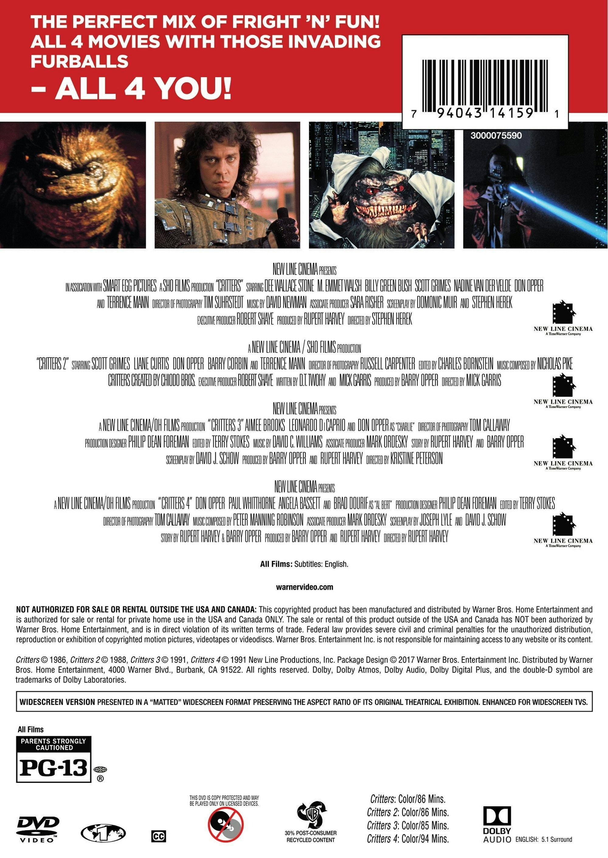 Angle. Critters 1-4 (DVD Set) [DVD].