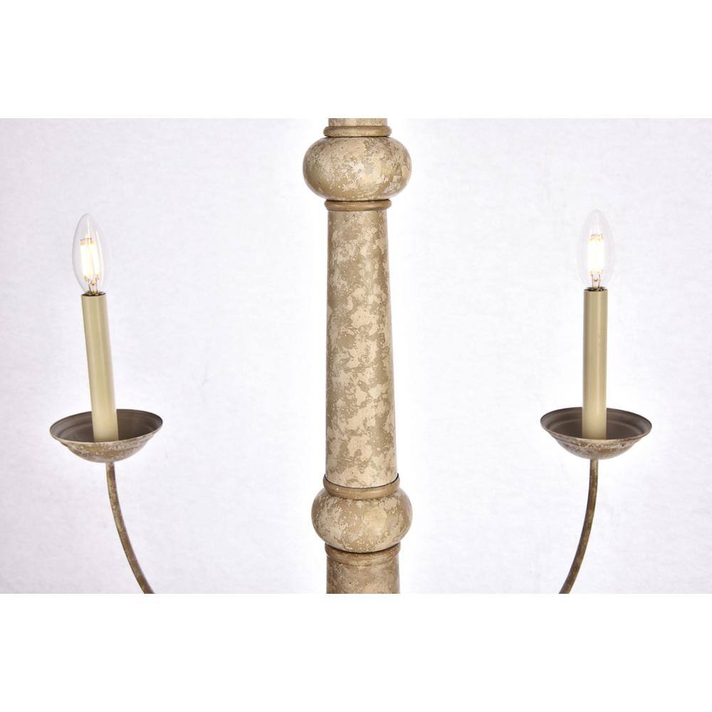 Alt View 1. Living District - Merritt Collection Chandelier D39.8 H24 Lt:6 Weathered Dove Finish - Weathered Dove.