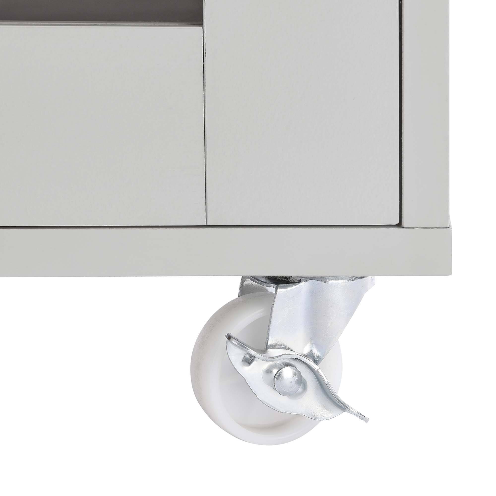 Alt View 8. Modway - Culinary Kitchen Cart With Towel Bar by Modway - Light Gray Natural.