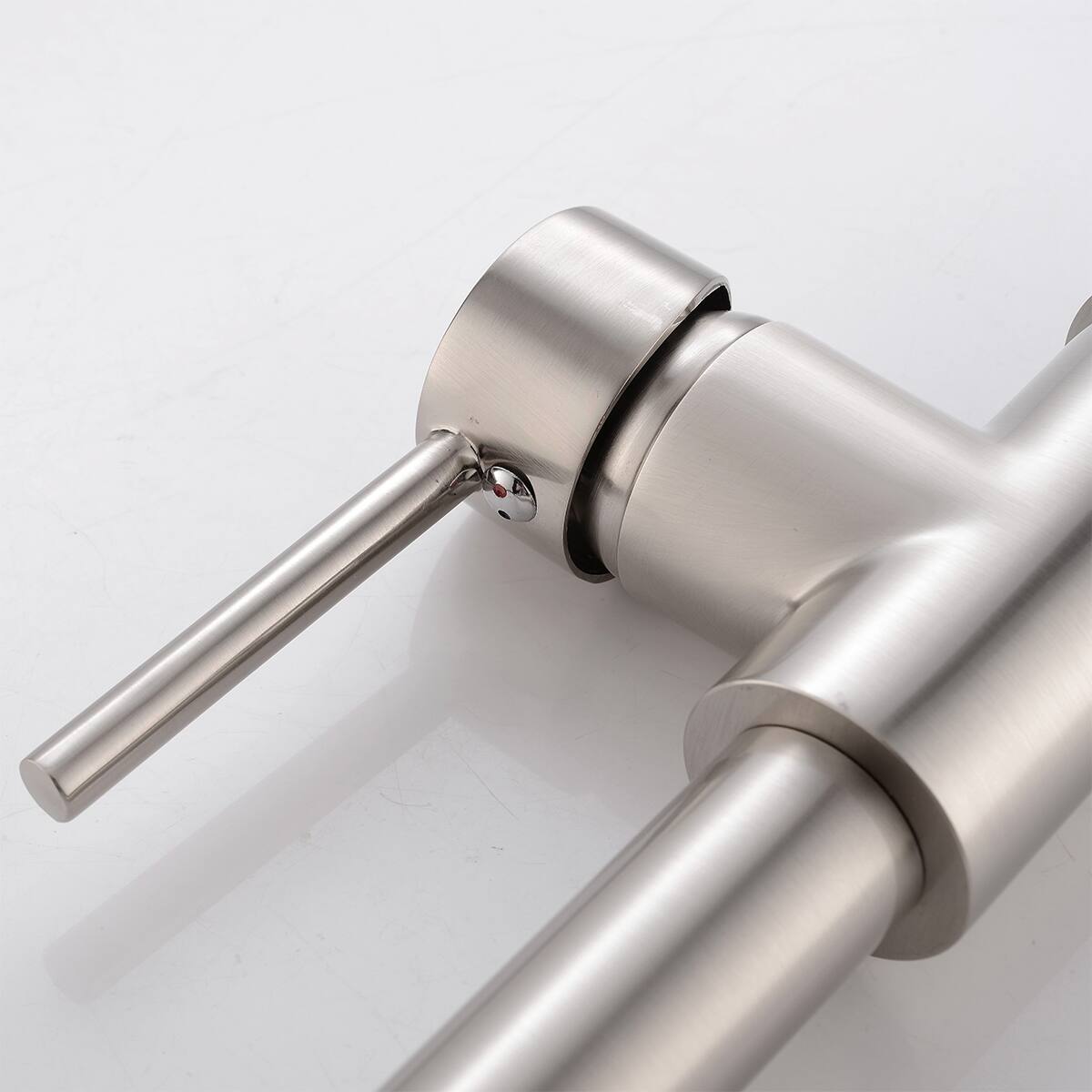 Alt View 2. Ropilly - Ropilly Pull Down Kitchen Faucet Brushed Nickel Single Handle Kitchen Faucet with Dual Spout - Brushed Nickel.
