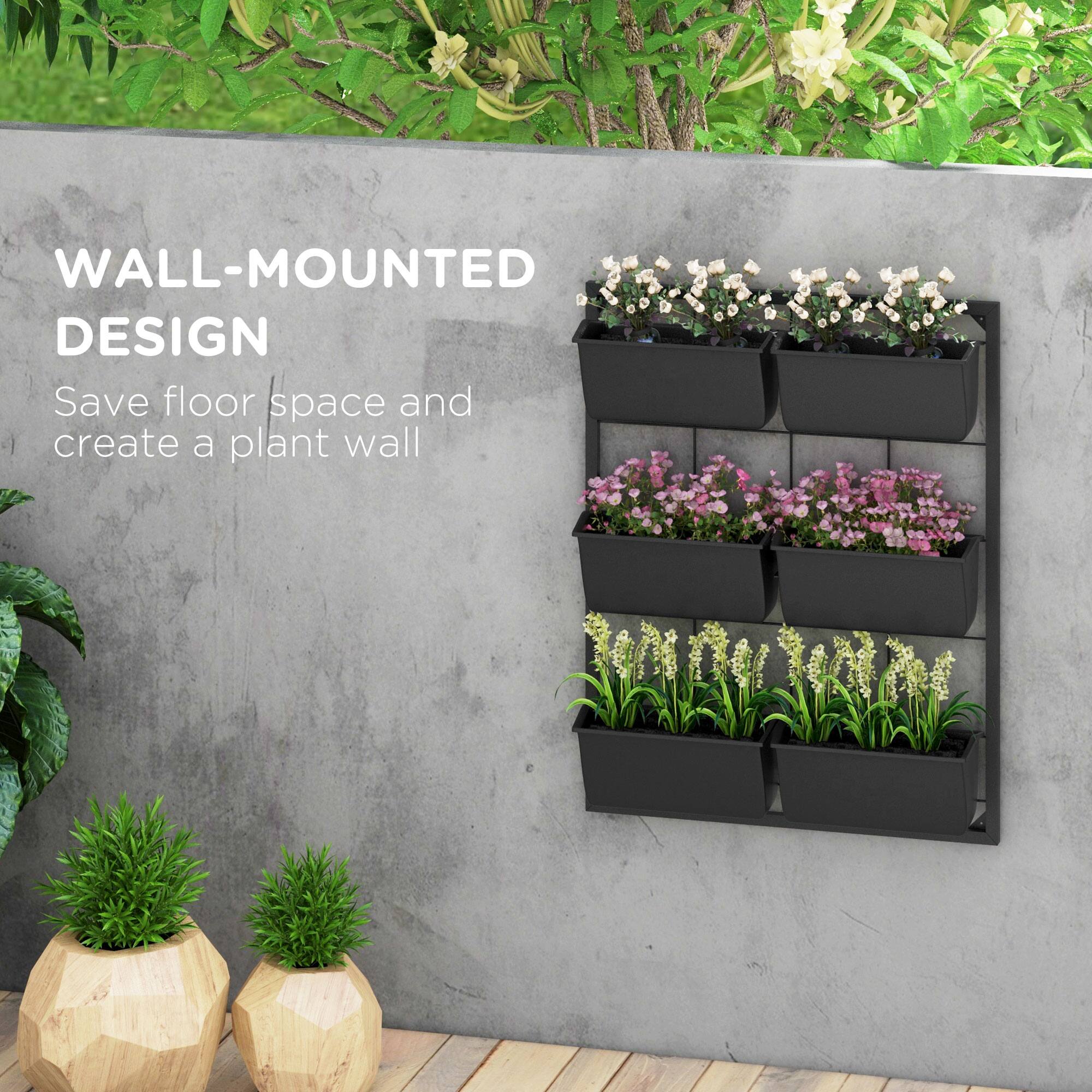WALL-MOUNTED DESIGN  
Save floor space and create a plant wall