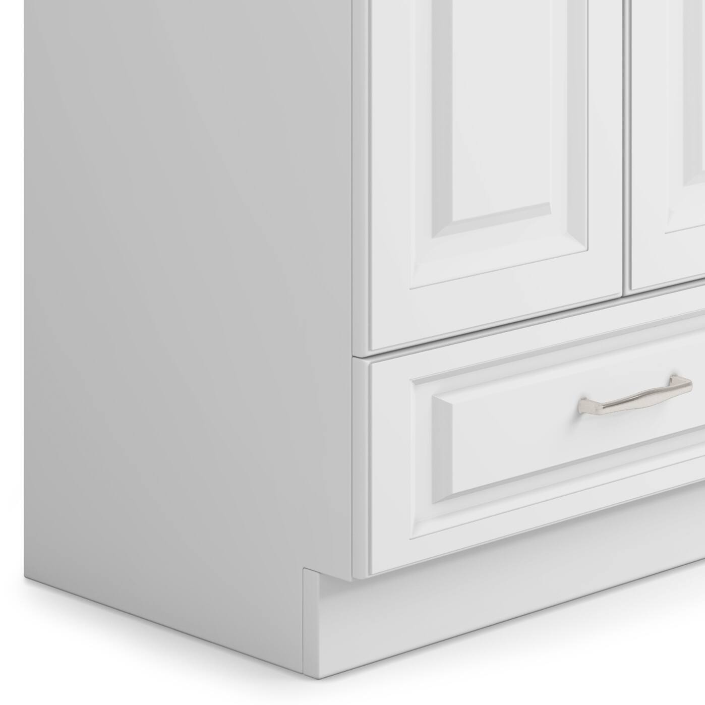 Alt View 5. Simpli Home - Lawrence  All-in-One 28-inch Utility Sink & Cabinet - Pure White.