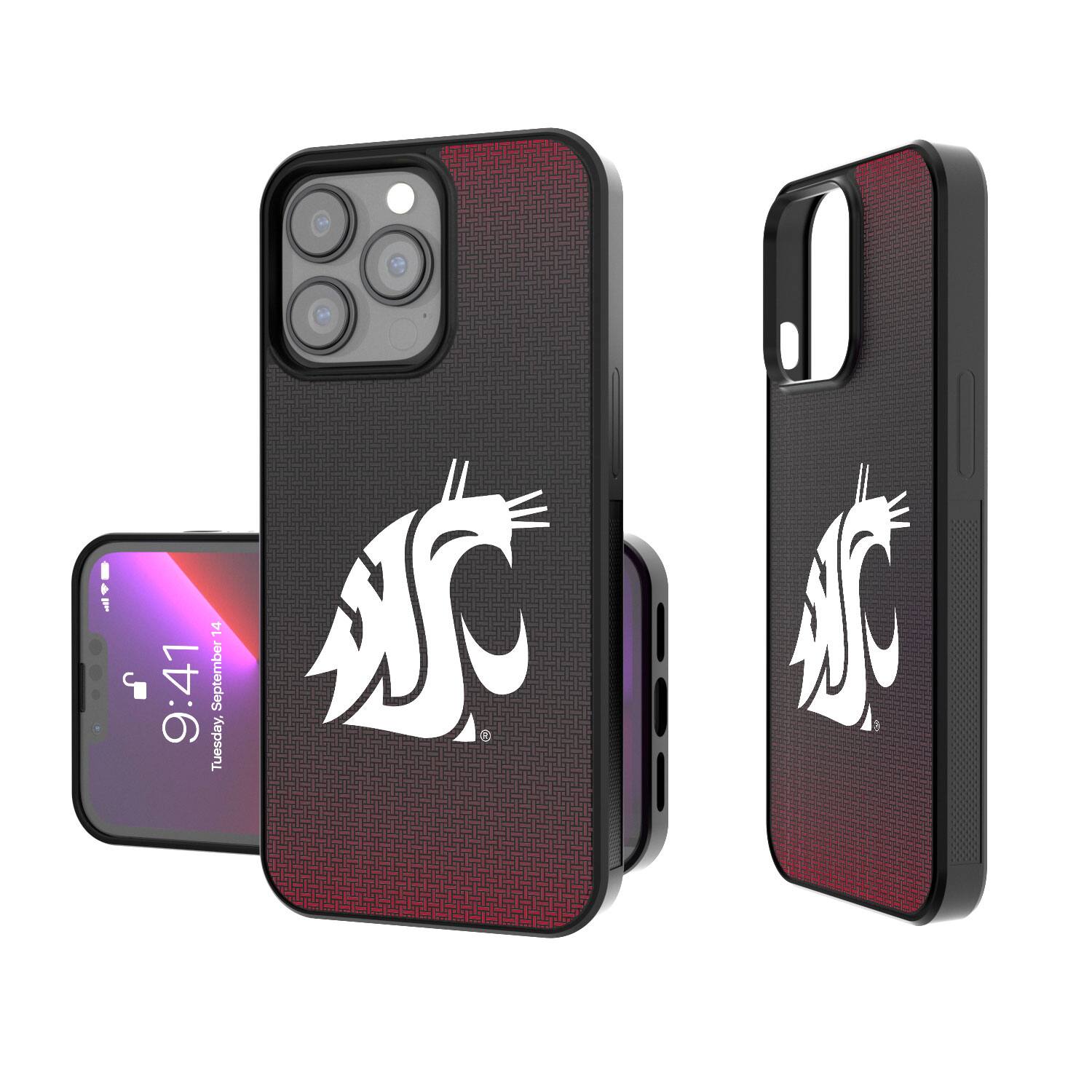 Keyscaper - NCAA - Washington State Cougars Linen Logo iPhone Bump Case - 15 Plus - Black price history on PriceWatchPro