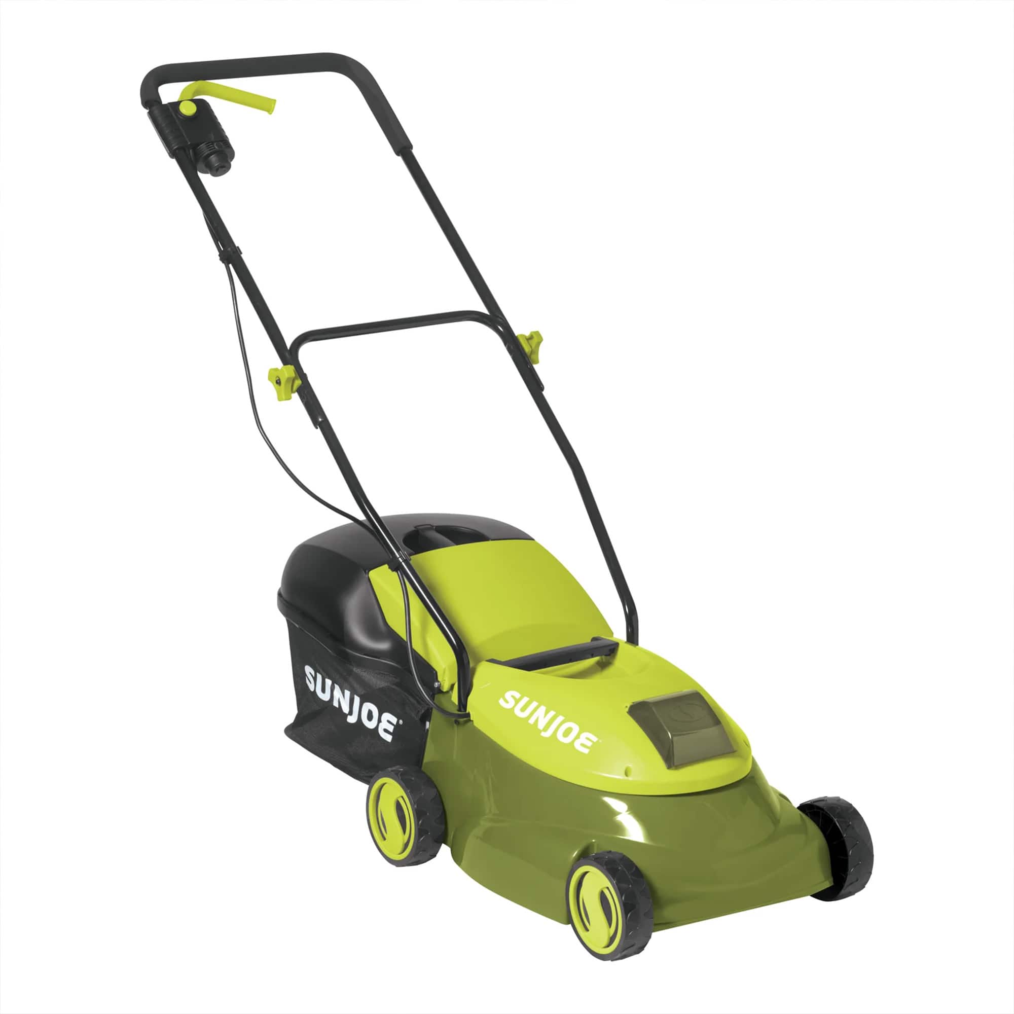 Sun Joe - 14" Electric Cordless Lawn Mower with 10.6 Gal Grass Catcher, MJ401C-XR - Green