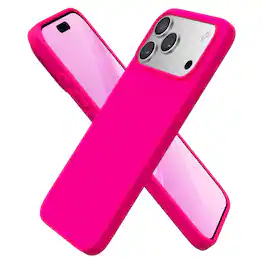 Ornarto - for iPhone 18 Pro Case 6.3", Slim Liquid Silicone Soft Gel Rubber Shockproof Protective Case - Hot Pink