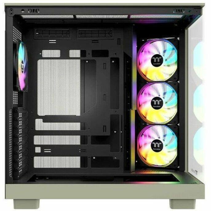 Alt View 7. Thermaltake - Thermaltake View 380 XL WS ARGB Matcha Green Mid Tower Chassis - Mid-tower - Matcha Green - Tempered Glass, SPCC, Wood - Matcha Green.