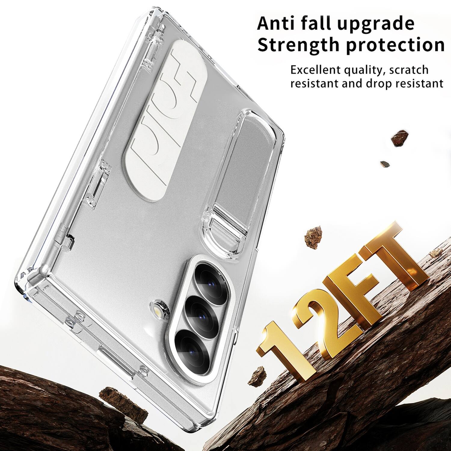 Anti fall upgrade  
Strength protection  
Excellent quality, scratch resistant and drop resistant  
Fold 12FT