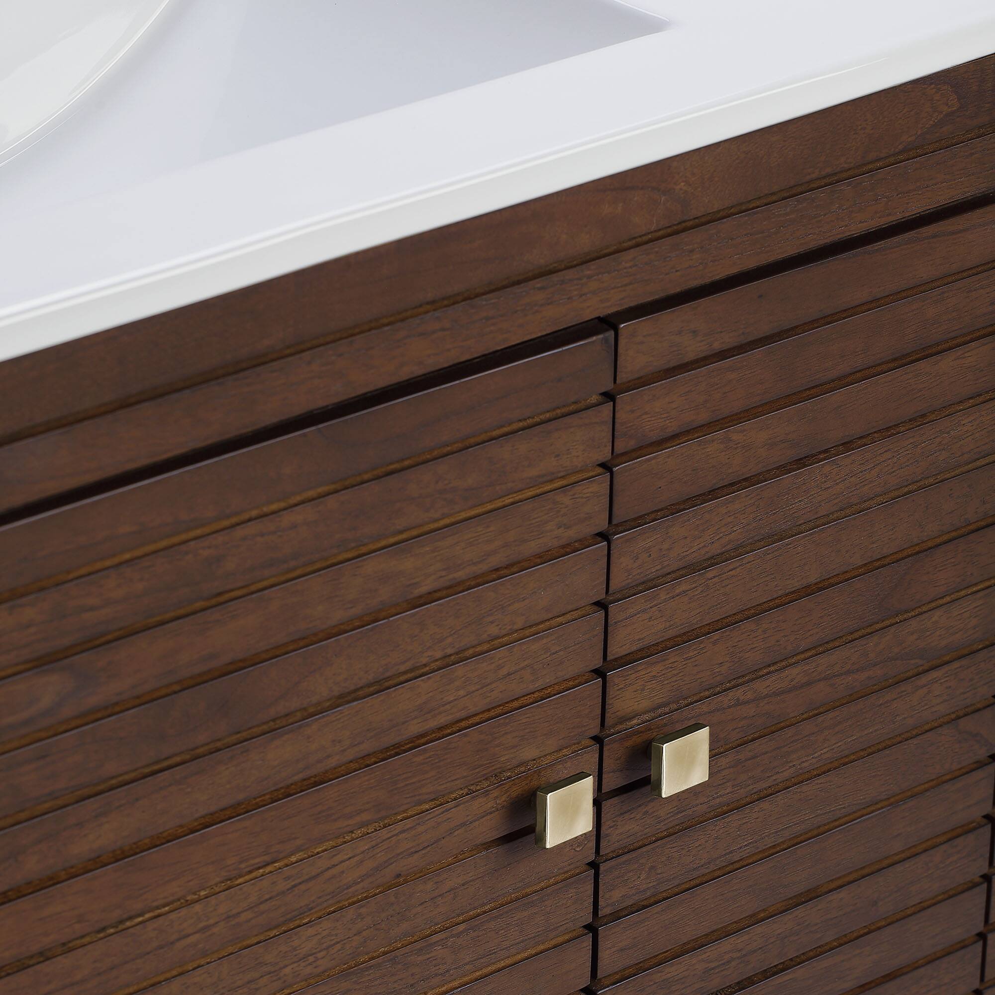 Alt View 6. Modway - Ledger Bathroom Vanity Basin Included - Walnut White.