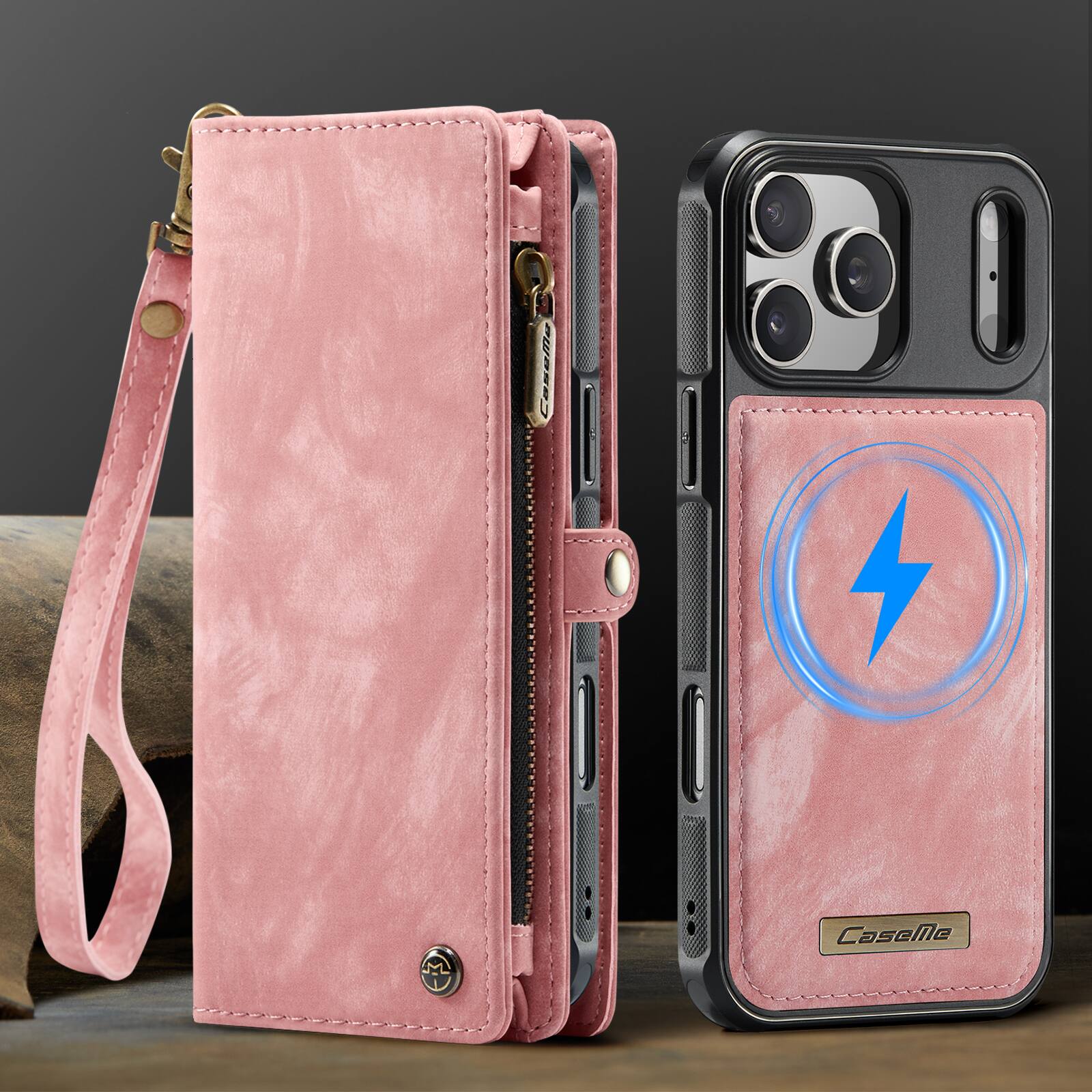 UUCOVER Detachable Magnetic Zipper Wallet Case for Apple iPhone 17 Pro ...