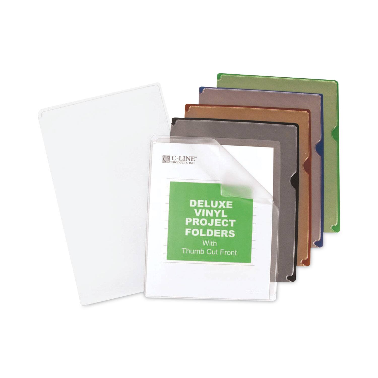 C-LINE PRODUCTS, INC.

DELUXE VINYL PROJECT FOLDERS
With Thumb Cut Front