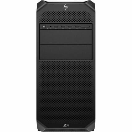 Front. HP - HP Z4 G5 Workstation - 1 x Intel Xeon w3-2525 - 16 GB - 512 GB SSD - Tower - Black - Smart Buy - Intel W790 Chip - Black.