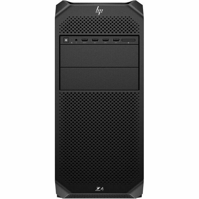 Front. HP - HP Z4 G5 Workstation - 1 x Intel Xeon w3-2525 - 16 GB - 512 GB SSD - Tower - Black - Smart Buy - Intel W790 Chip - Black.