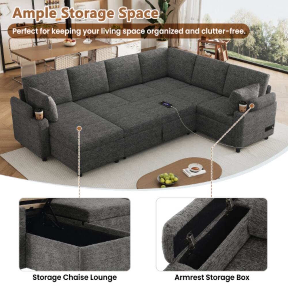Ample Storage Space  
Perfect for keeping your living space organized and clutter-free.

Storage Chaise Lounge  
Armrest Storage Box