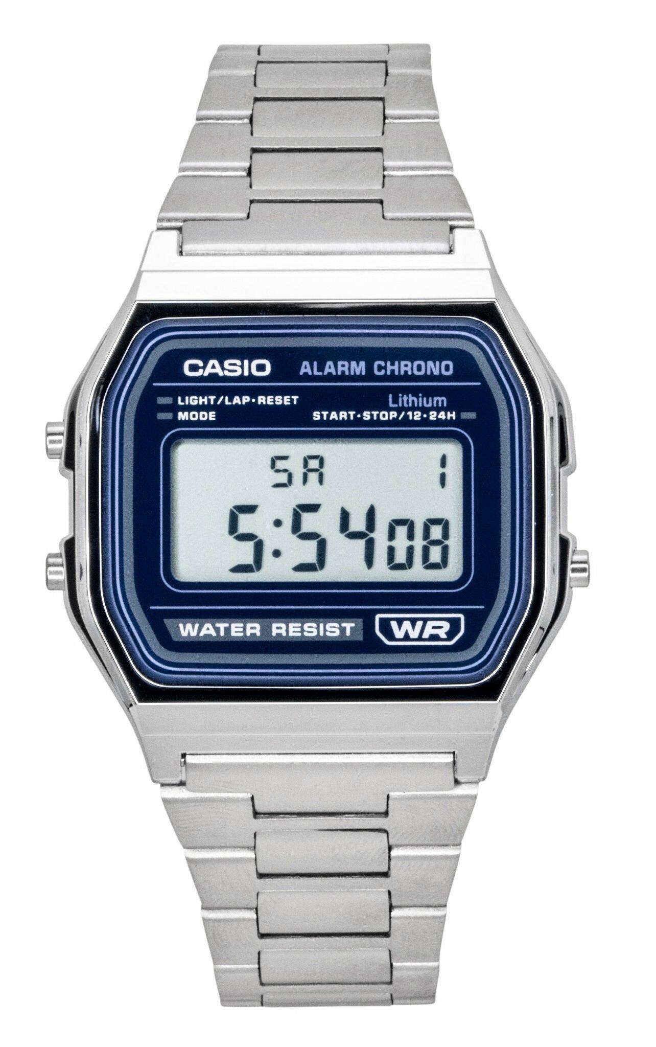 CASIO ALARM CHRONO  
LIGHT/LAP/RESET  
Lithium  
MODE START.STOP/12-24H  
58 5:5408  
WATER RESIST WR