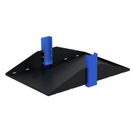 RackSolutions - 3U 2Post Center Mount Shelf 29in Depth (Flanged Up, Solid) - Black