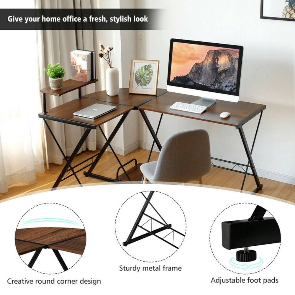 Give your home office a fresh, stylish look

- Creative round corner design
- Sturdy metal frame
- Adjustable foot pads