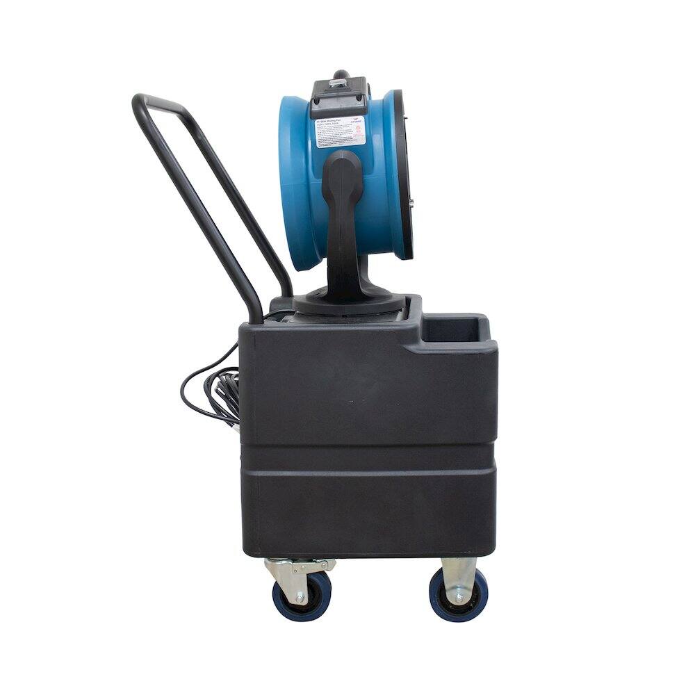 Back. XPOWER - Oscillating Portable 3 Speed Outdoor Cooling Misting Fan - Blue.