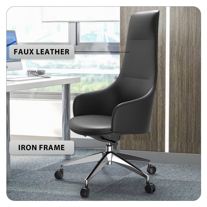 FAUX LEATHER  
IRON FRAME