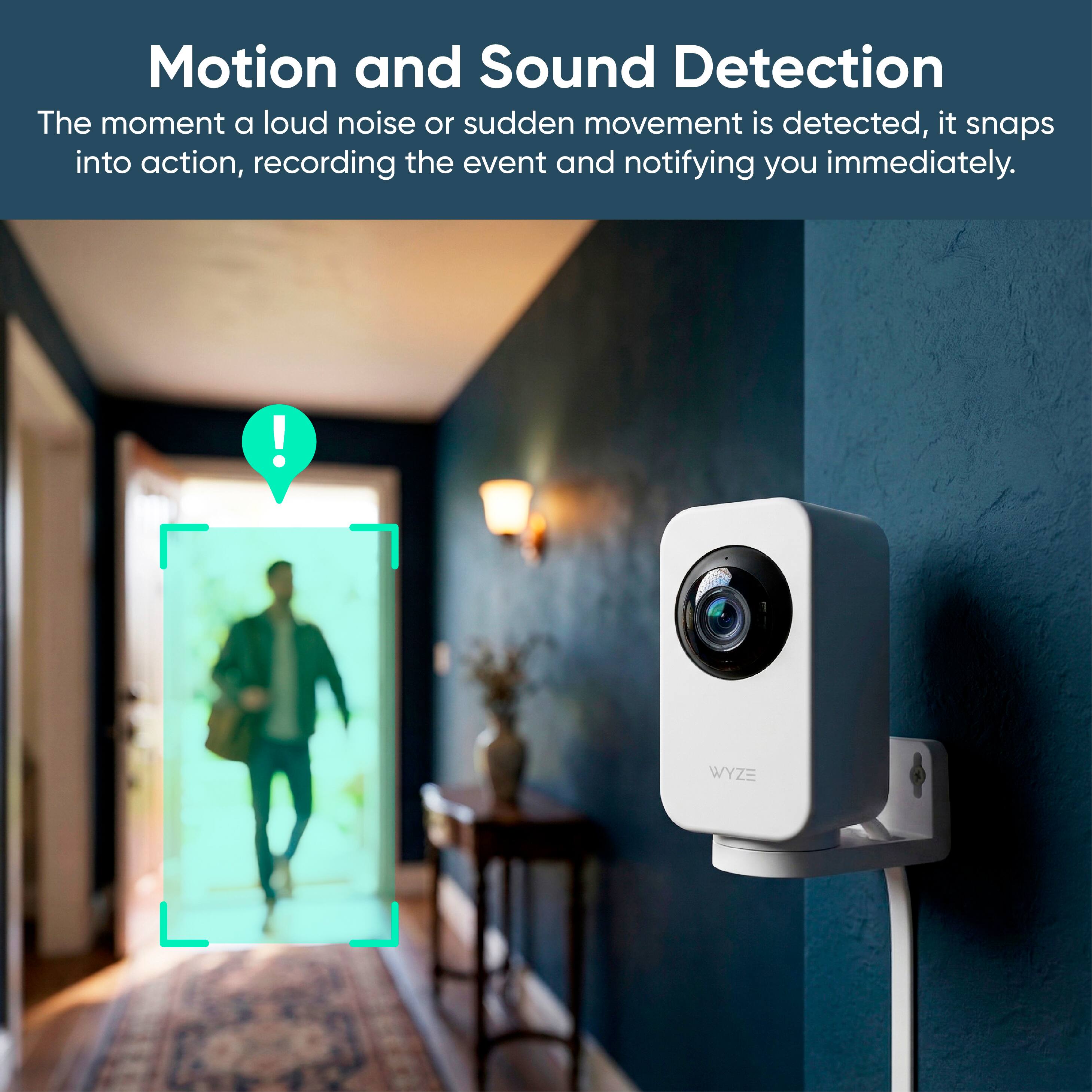 Motion and Sound Detection

The moment a loud noise or sudden movement is detected, it snaps into action, recording the event and notifying you immediately.