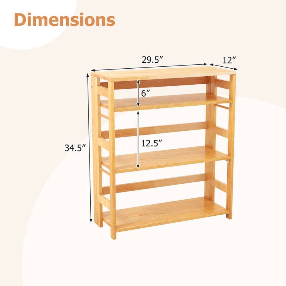 Dimensions: 29.5" x 12" x 34.5" (H)  
Shelf spacing: 6" and 12.5"