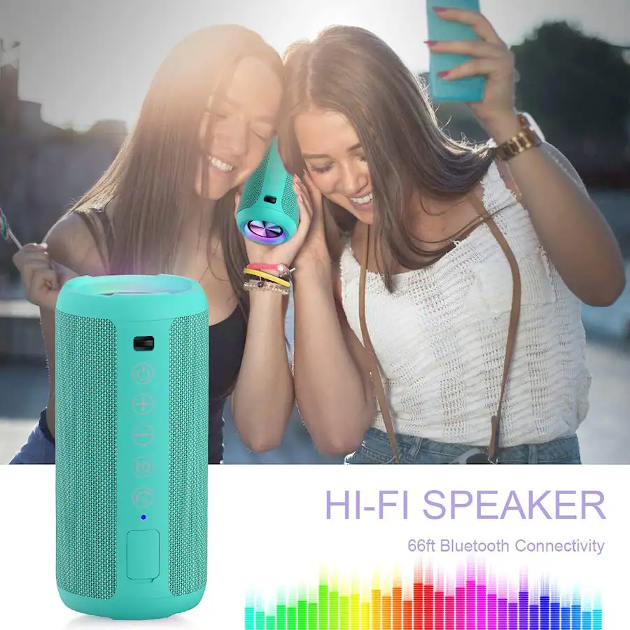 A Ritch Ux Designer Ortizan Portable Bluetooth Speaker, IPX7 Waterproof, TWS Stereo Pairing ...