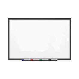 Quartet - Classic Series Porcelain Magnetic Dry Erase Board, 36" x 24", White Surface, Black Aluminum Frame