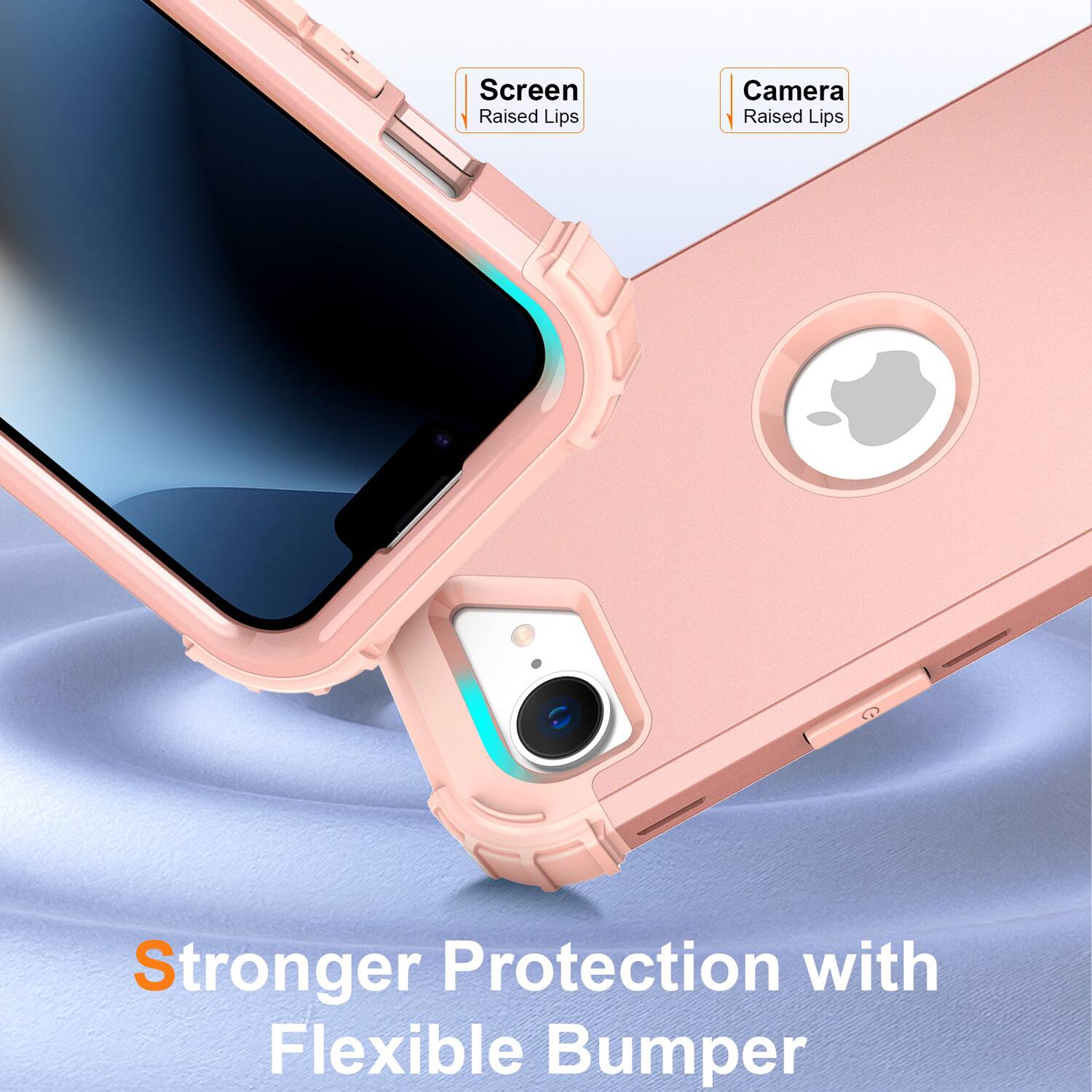 Screen Raised Lips  
Camera Raised Lips  
Stronger Protection with Flexible Bumper