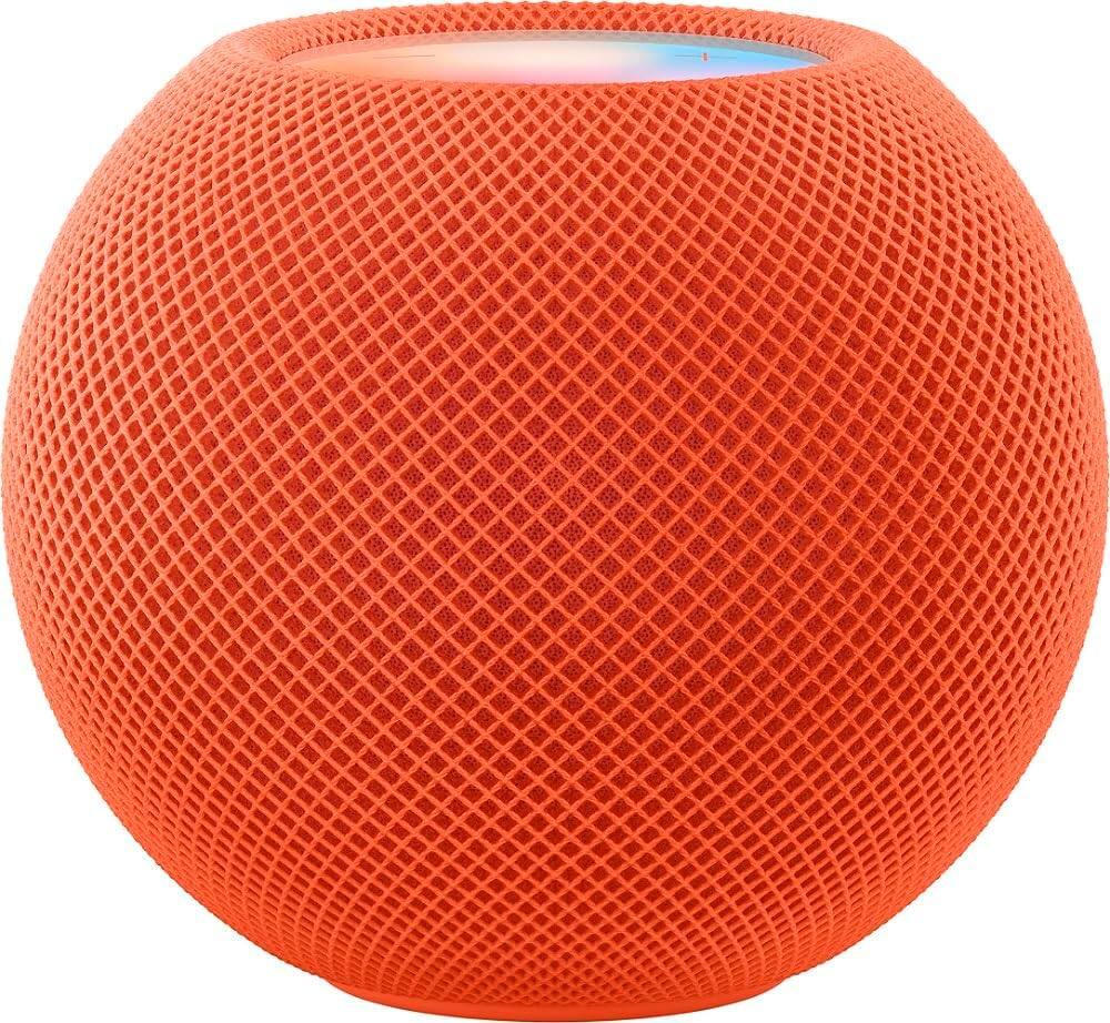 Front. Apple - HomePod mini - Orange - Orange.