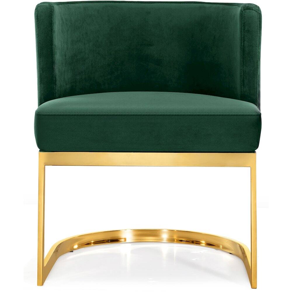 Alt View 2. Meridian Furniture - Gianna Green Velvet Dining Chair - Green.