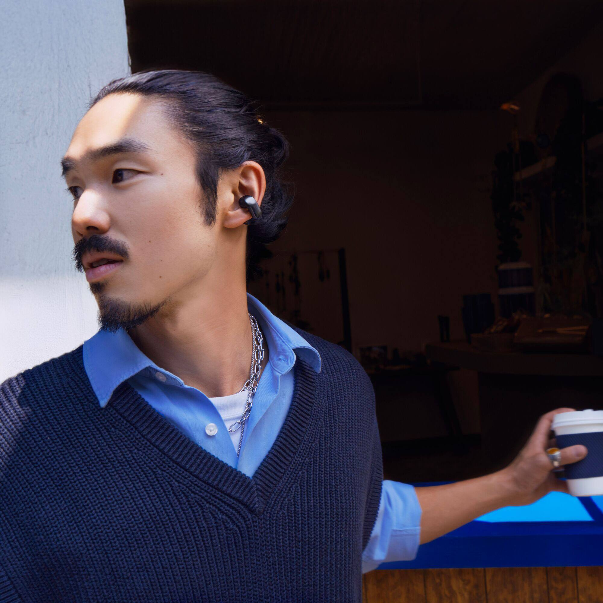 Alt View 11. Bose - Ultra Open-Ear True Wireless Open Earbuds - Black.