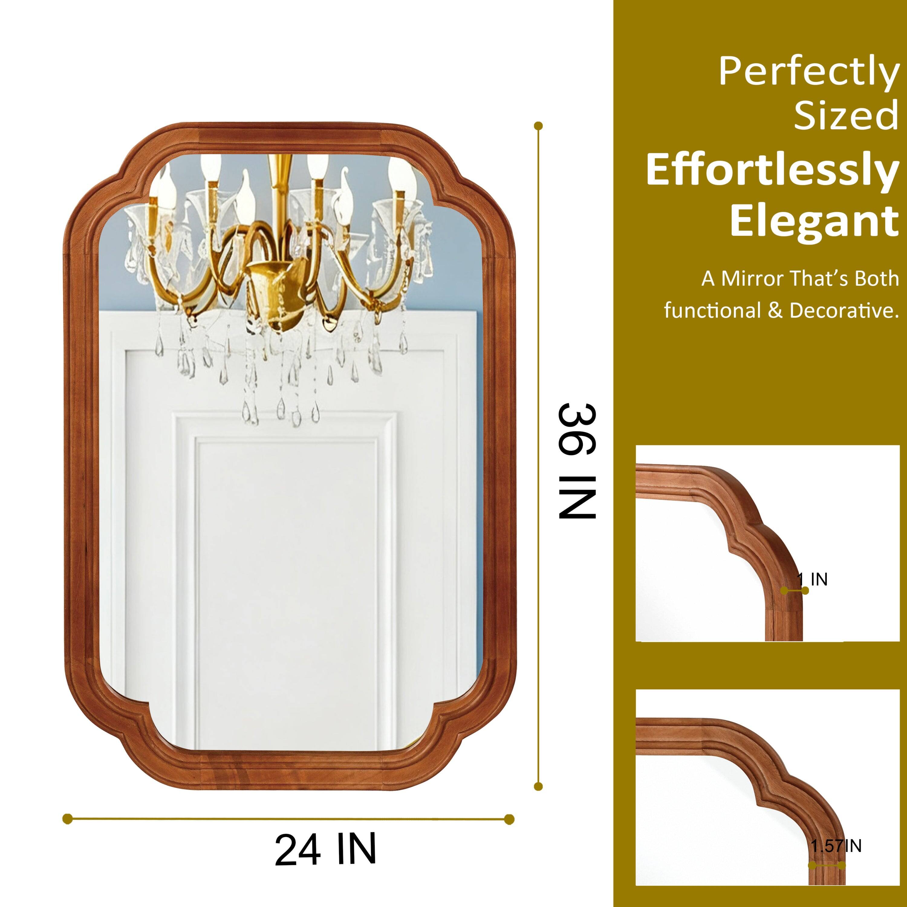 Perfectly Sized Effortlessly Elegant  
A Mirror That's Both functional & Decorative.  

36 IN  
24 IN  
1.57 IN