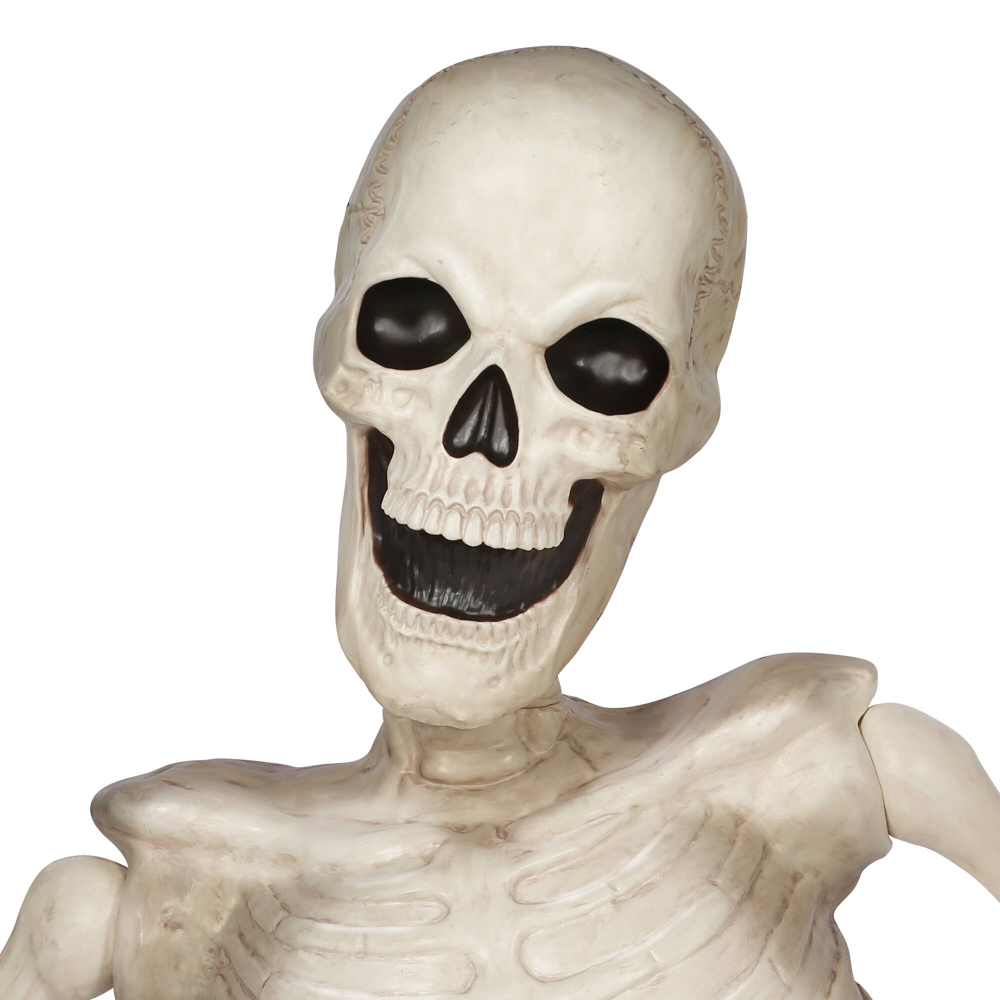 Alt View 2. BOO BOX - Halloween Groundbreaking Skeleton - Scary Outdoor Halloween Yard Decor - White.