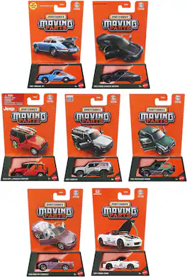 Mattel - Matchbox Moving Parts 8-Piece J Assortment - COLLECTIBLES - Multicolor