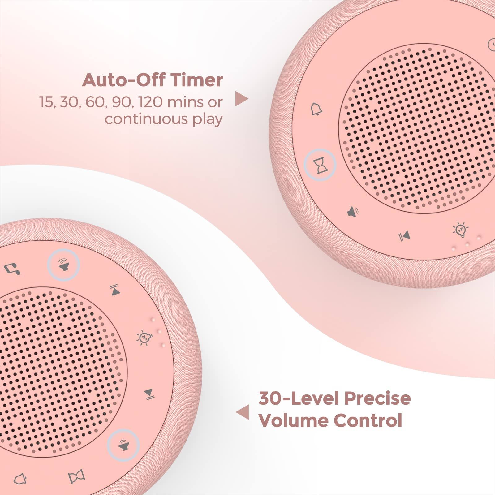 Auto-Off Timer  
15, 30, 60, 90, 120 mins or continuous play  

30-Level Precise Volume Control
