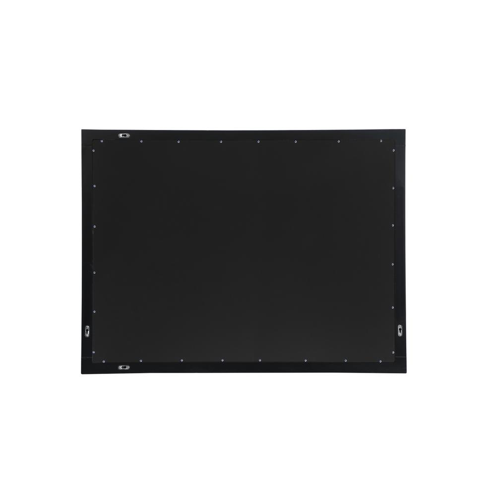 Angle. Elegant Decor - Aqua vanity mirror 48x36 inch in black - Black.