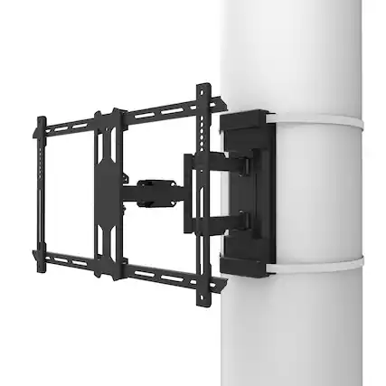 Front. Kanto - No Drill Column and Pillar TV Mount for 37" - 75" TVs - Black.