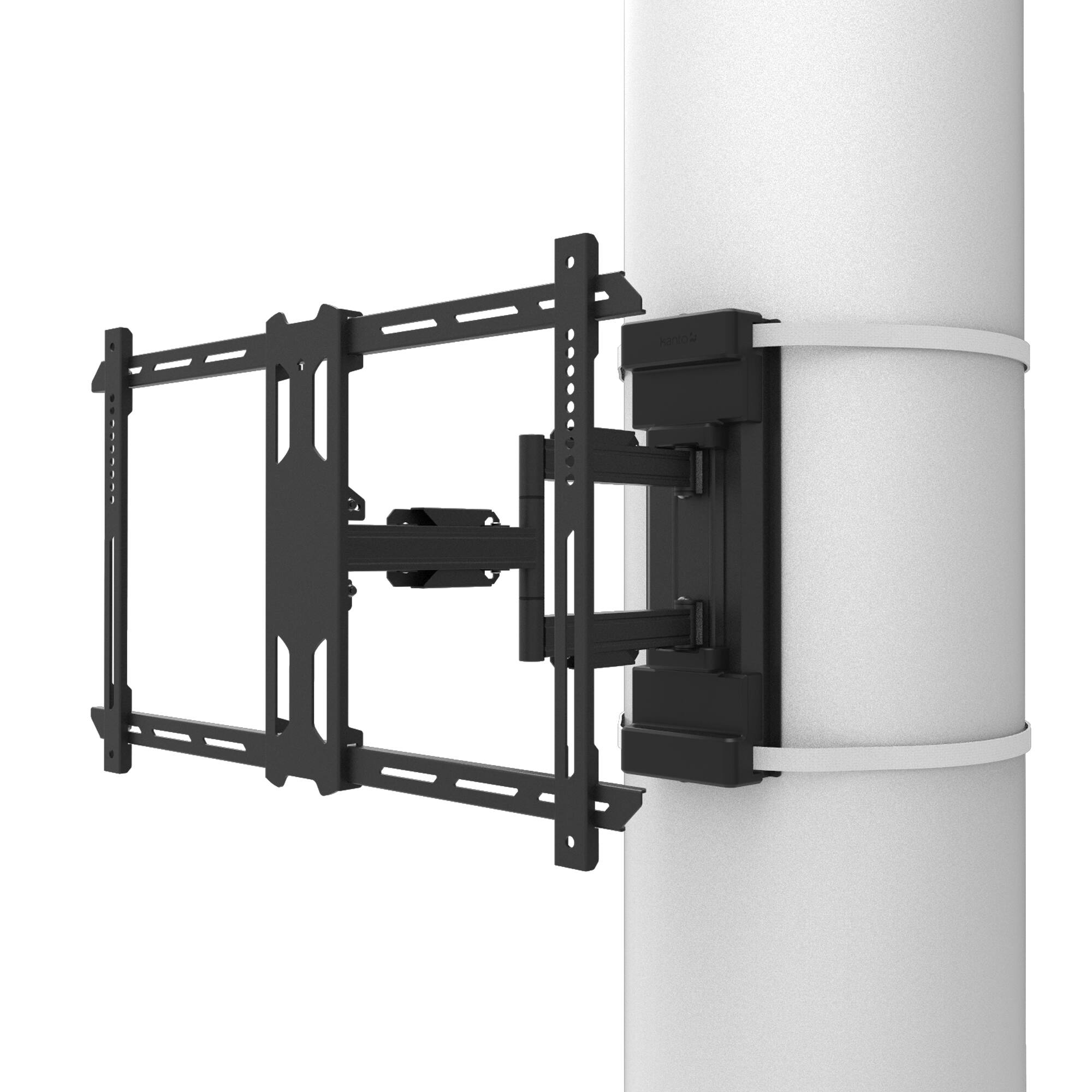 Front. Kanto - No Drill Column and Pillar TV Mount for 37" - 75" TVs - Black.