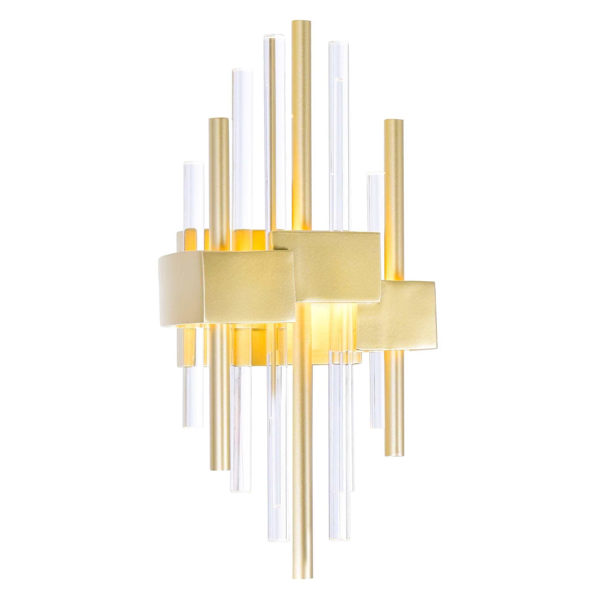 Back. CWI Lighting - Millipede 7 in LED Satin Gold Wall Sconce - Satin Gold.