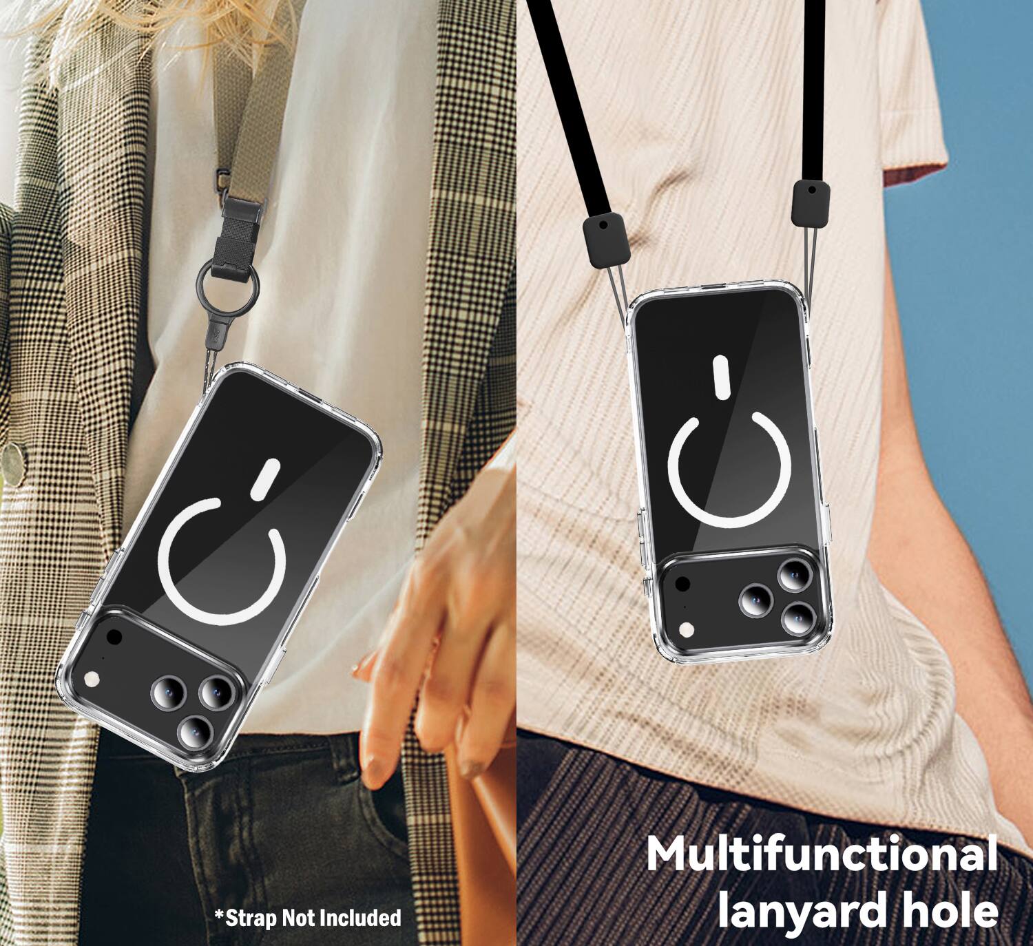 *Strap Not Included

Multifunctional lanyard hole