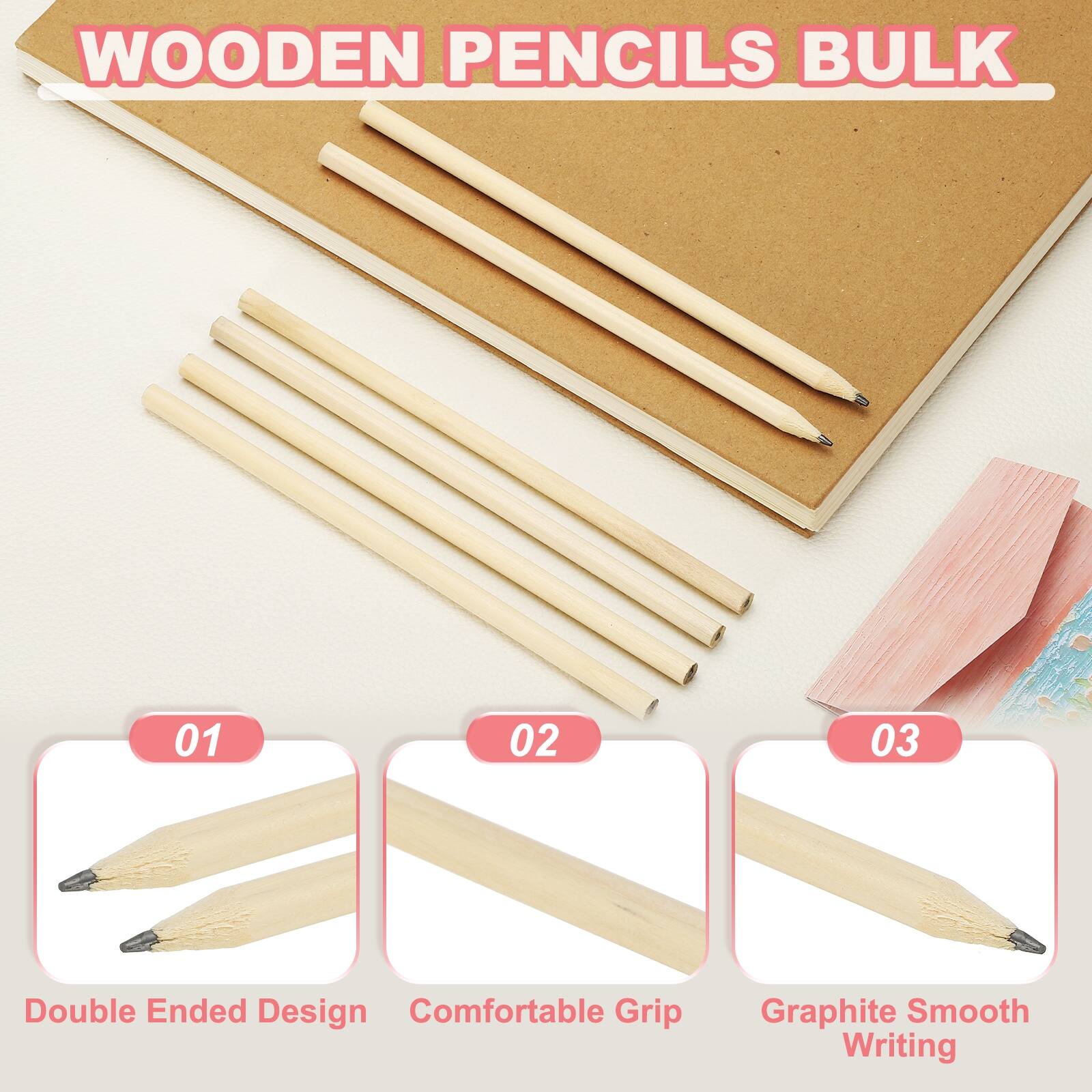 WOODEN PENCILS BULK

01 Double Ended Design
02 Comfortable Grip
03 Graphite Smooth Writing