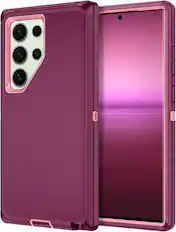 Front. Entronix - Entronix Case Compatible with Galaxy S24 Ultra - Heavy Duty Protection - Purple.